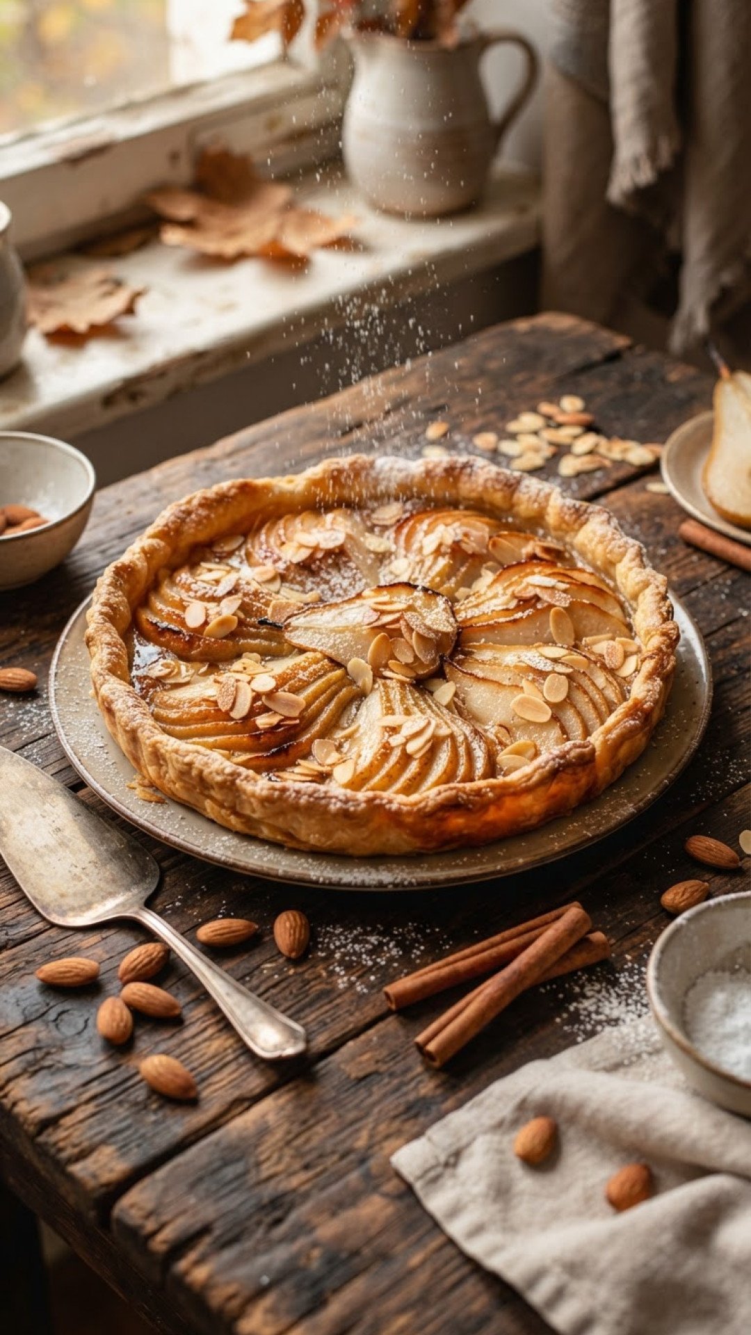 Rustikale Mandel-Birnen-Tarte mit Zimt Preparation
