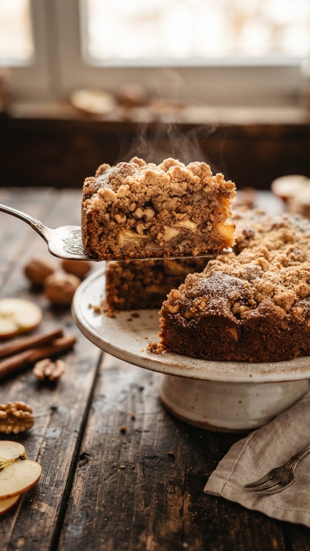 Saftiger Apfel Walnuss Kuchen mit Zimtstreuseln Preparation