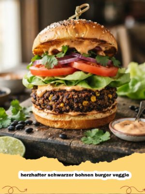 Der ultimative Veggie-Genuss: Mein unwiderstehlicher Schwarzer Bohnen Burger für puren Geschmack!
