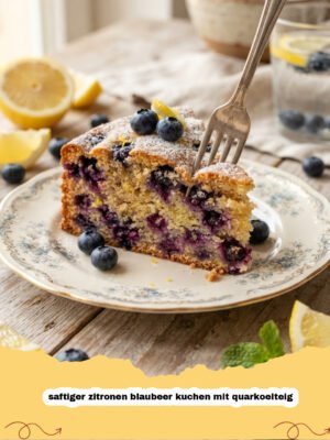 Mein unwiderstehlicher Sommerhit: Der saftige Zitronen-Blaubeer-Kuchen mit Quark-Ölteig!