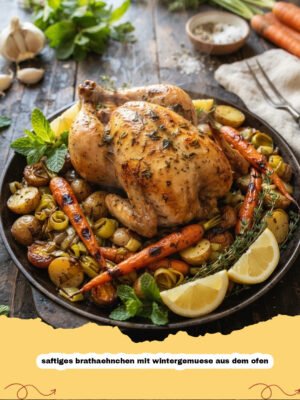 Der ultimative Festschmaus: Saftiges Brathähnchen mit Wintergemüse aus dem Ofen