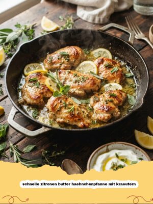 Blitzschnell & unwiderstehlich: Meine liebste Zitronen-Butter-Hähnchenpfanne mit frischen Kräutern