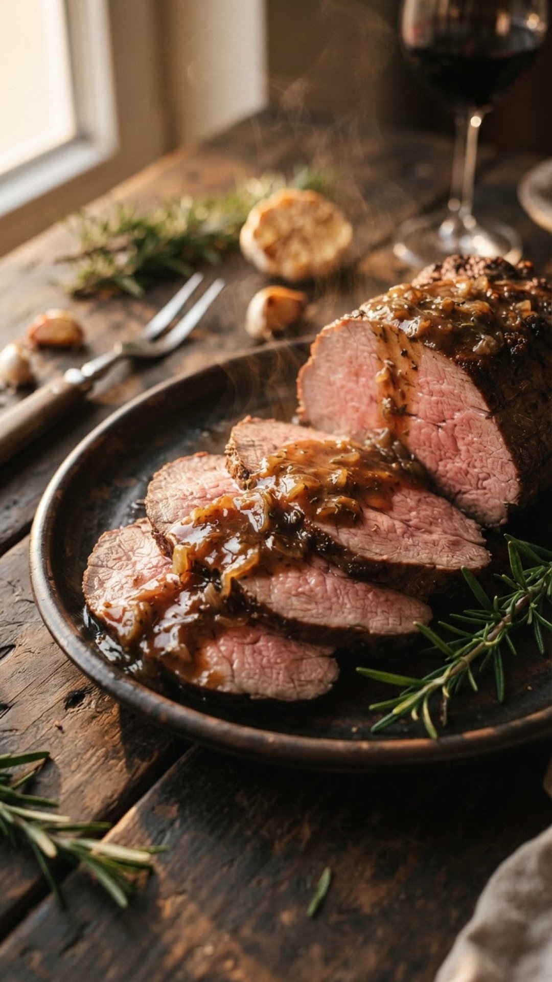 Sonntags Rinderbraten in dunkler Sauce Preparation