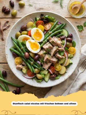 Der Ultimative Thunfisch Salat Niçoise mit frischen Bohnen und Oliven: Ein Stück Sommer auf dem Teller!