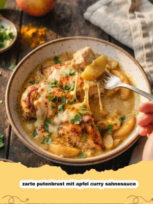 Ein Traum aus der Küche: Zarte Putenbrust mit Apfel-Curry-Sahnesauce